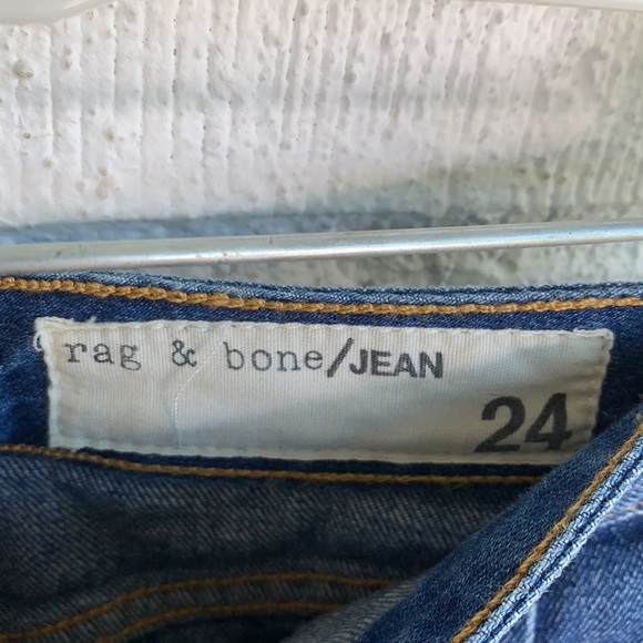 Rag & Bone Denim Button Down Jean Pencil Raw Hem Skirt sz 24 - Picture 5 of 9